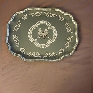 New: Temp-tations serving platter gray, Doodle Doo.
